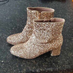 Gorgeous Gold Glitter Boots - Size 8.5 - WORN ONCE!!